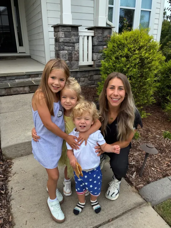 Dr. Ariel Cerenzie with her three young children