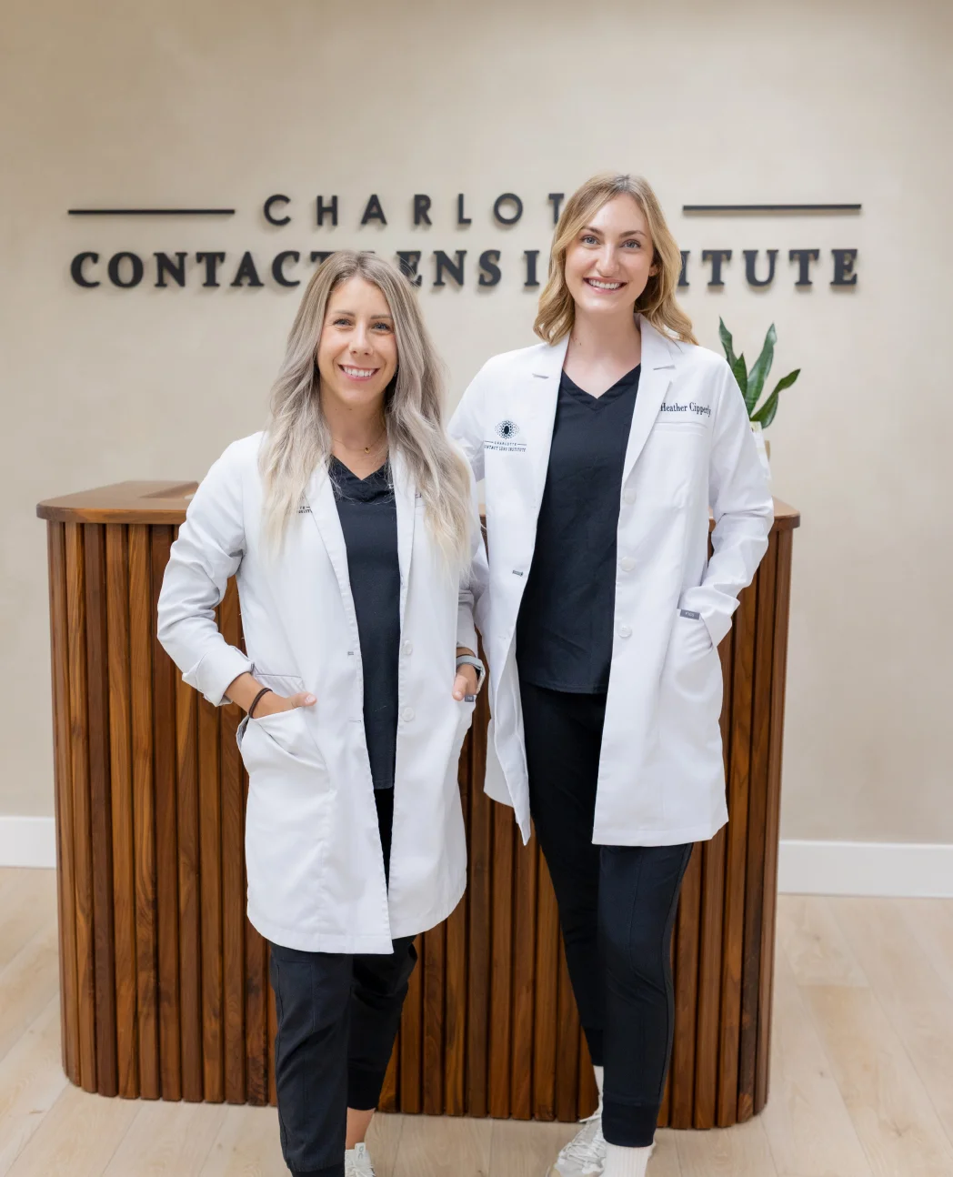 Dr. Ariel Cerenzie and Dr. Heather Cipperly at Charlotte Contact Lens Institute