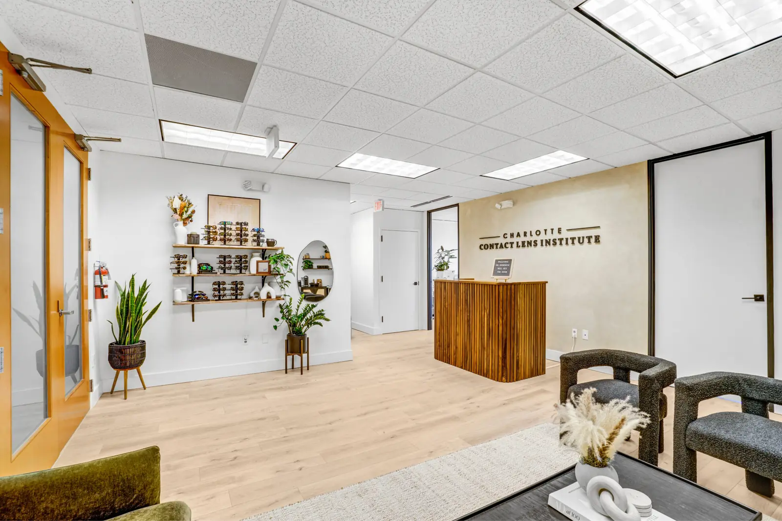 Interior of Charlotte Contact Lens Institute clinic exam room